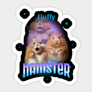 Cute Funny Fluffy Hamster Sticker